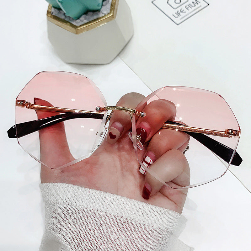 Glasses Cut-edge Polygonal Ladies Sunglasses