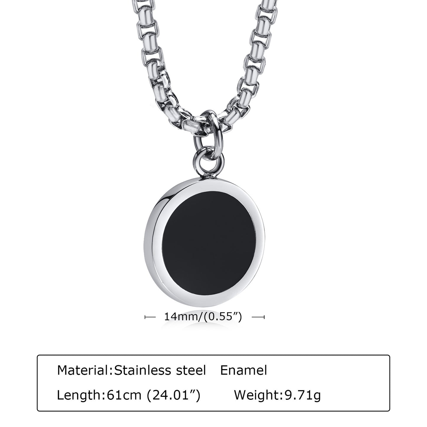 Stainless Steel Oval Necklace Steel Geometric Simple