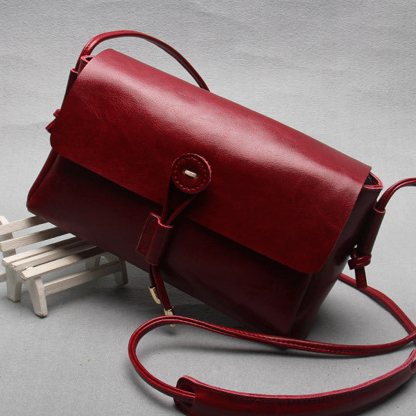 Leather bag bag buttons Korea new fashion shoulder bag ladies bags wholesale cross retro trend