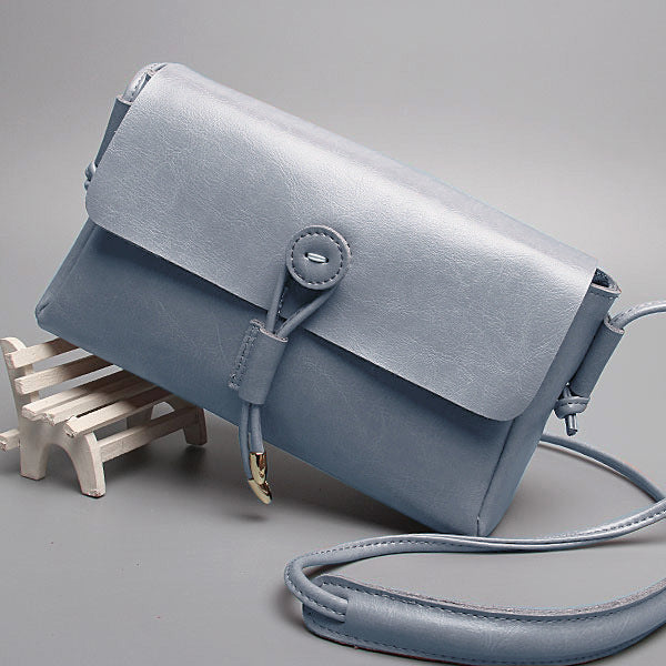 Leather bag bag buttons Korea new fashion shoulder bag ladies bags wholesale cross retro trend