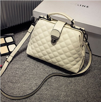 Leather bags new summer Lingge leather retro Doctor Bag Fashion Shoulder Bag hand