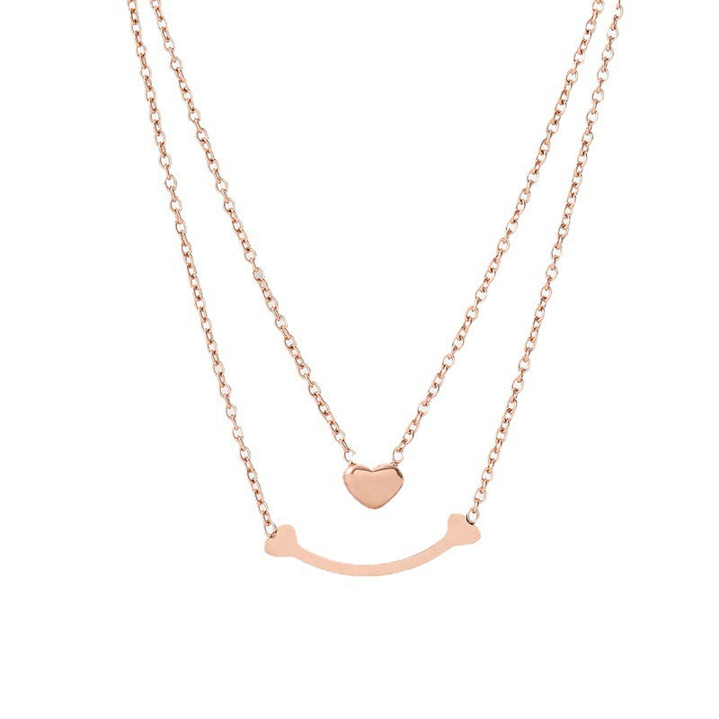 Explosion Models Titanium Steel Necklace Female Does Not Lose Colour Jewelry Fashion Personality White Europe And The United States Jewelry Jewellery