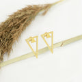 Creative Design Double-Layer Geometric Hollow Triangle Stud Earrings