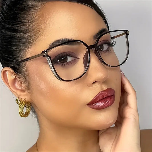 Anti-blue Light Reading Glasses For Women Fashion Large Rim