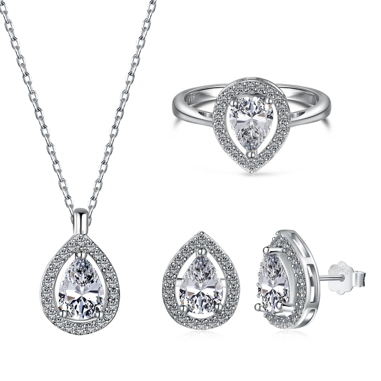 S925 Sterling Silver Jewelry Set
